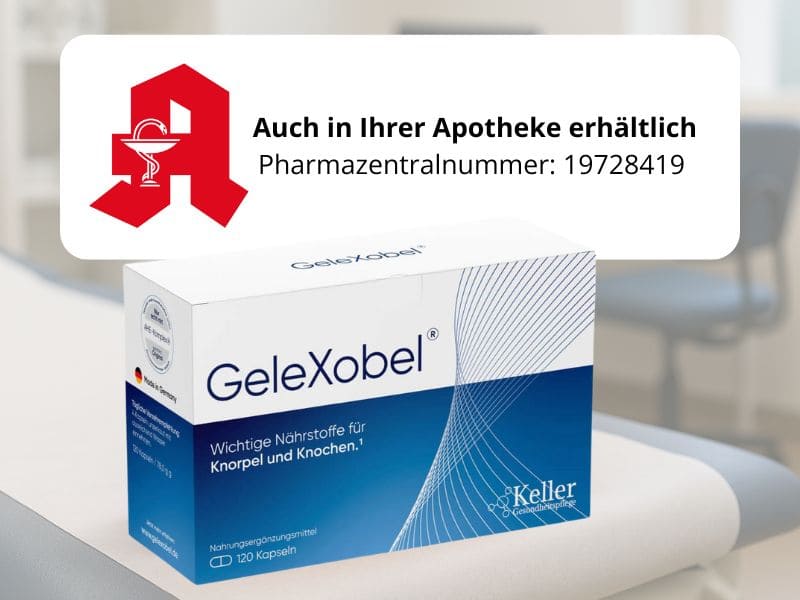 Gelexobel Packshot mit Apotheken-A Logo und PZN