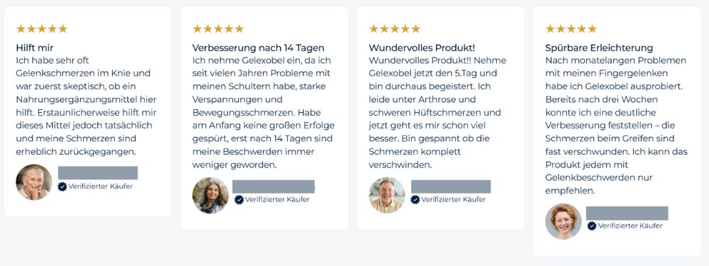 Kundenbewertungen und Testimonials für Gelexobel