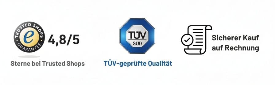 TÜV-geprüfte Qualität – Ihre Sicherheit ist garantiert