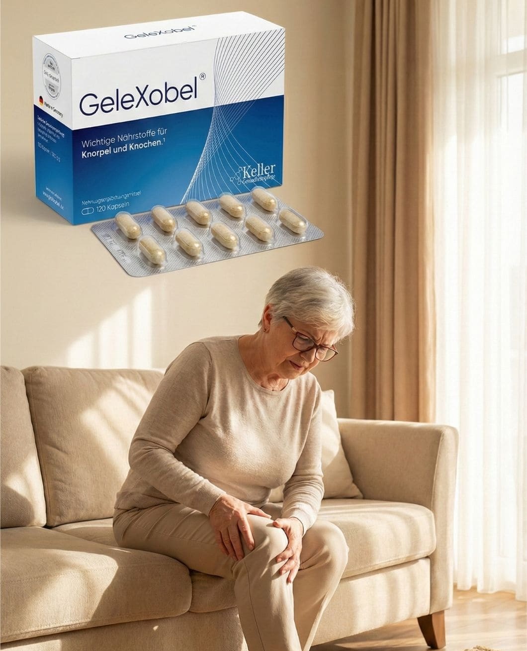 GeleXobel Verpackung - 120 Kapseln für Gelenkgesundheit