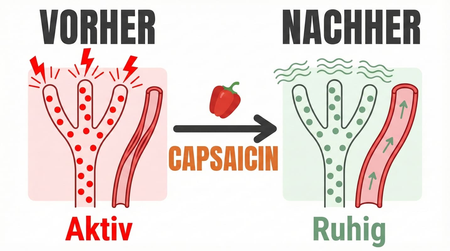 Capsaicin Wirkung Schema
