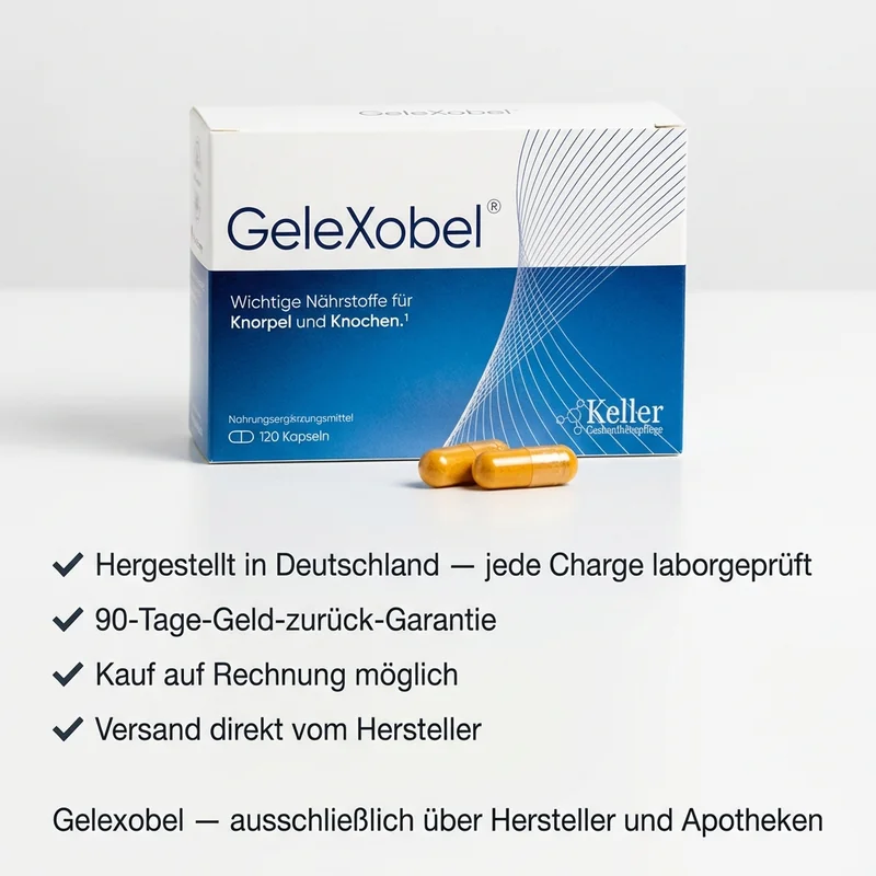 Gelexobel Produktbild mit Trust-Signalen