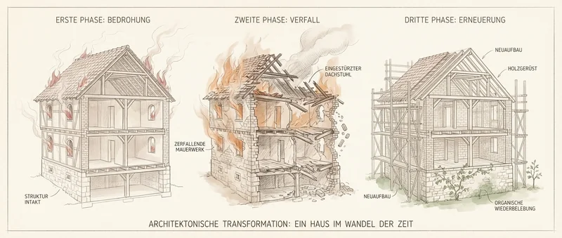 Infografik: Feuerwehr und Architekt — drei Phasen im Panorama