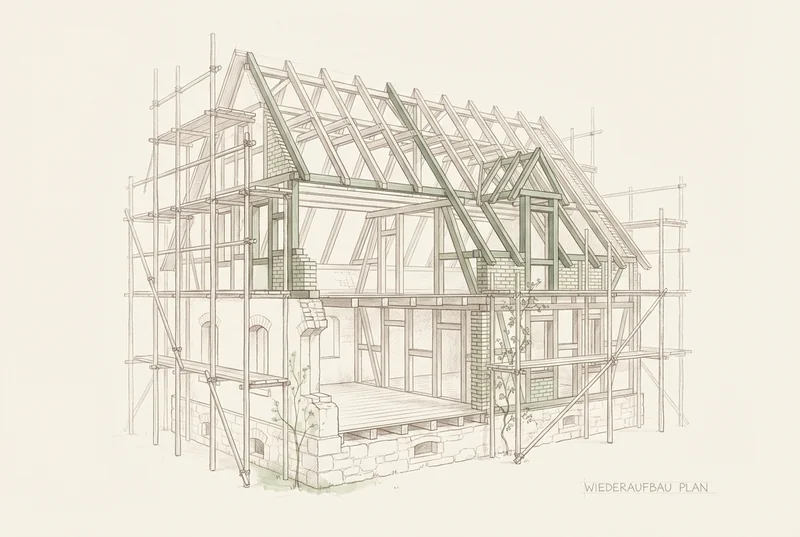 Karte 3: Wiederaufgebautes Haus — Feuerwehr dann Architekt