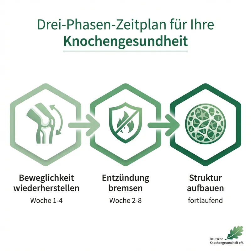 3-Phasen-Ansatz: Beweglichkeit, Entzündung bremsen, Struktur aufbauen