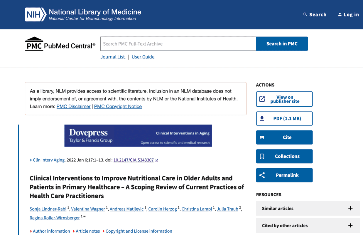 Screenshot einer wissenschaftlichen Publikation zu Eierschalenmembran