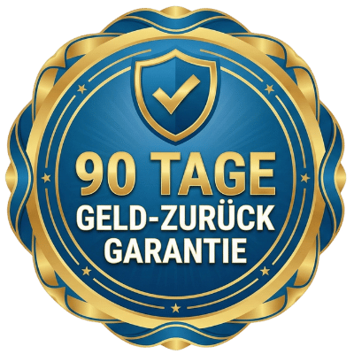 90 Tage Geld-zurück-Garantie Siegel