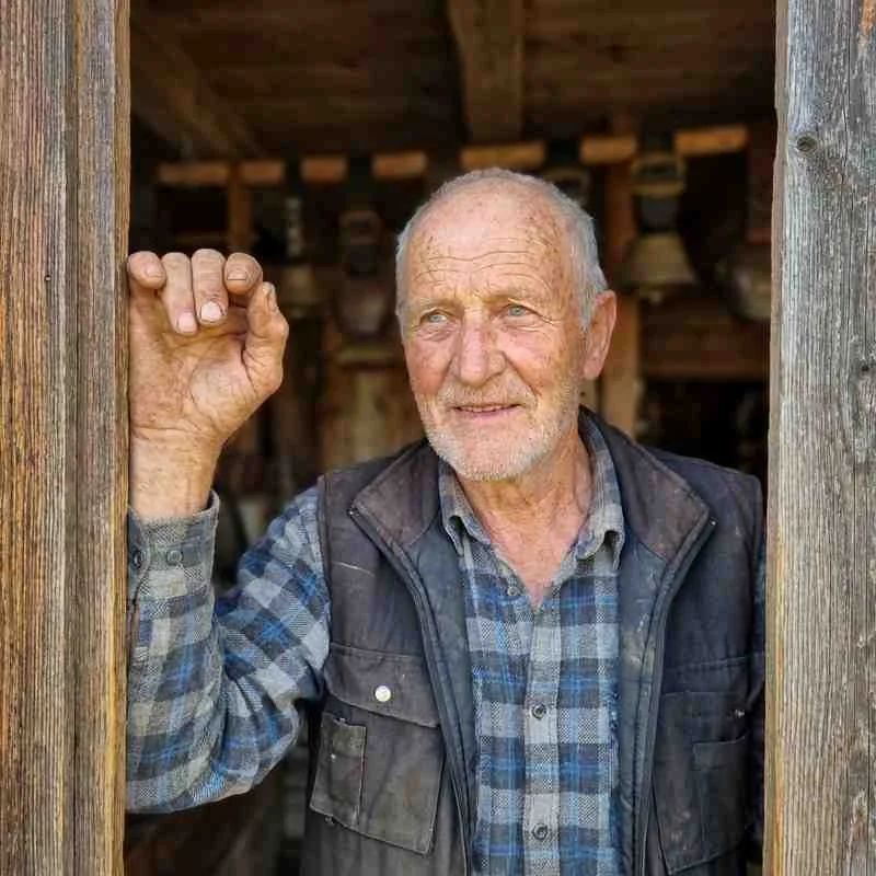 Franz Thaler, 82 Jahre, Bergbauer