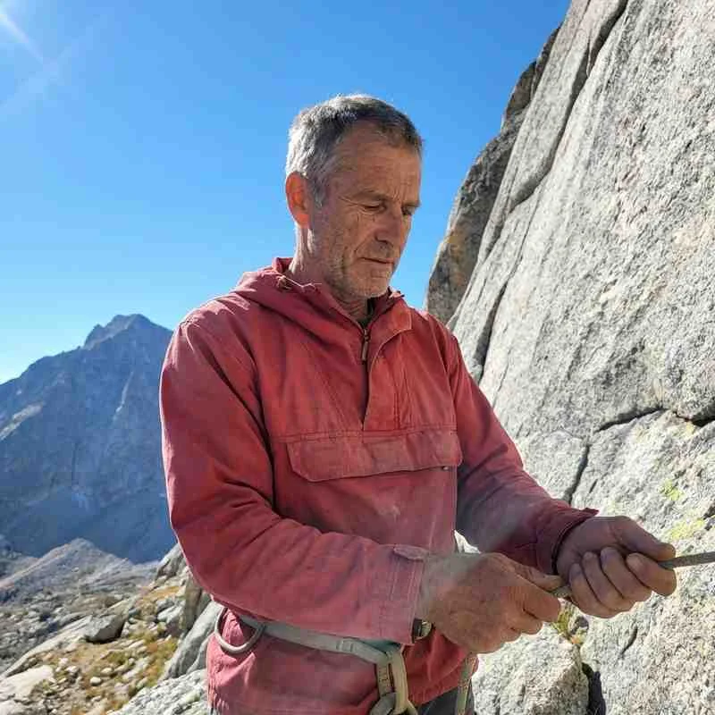 Bergführer Hans mit Kletterseil