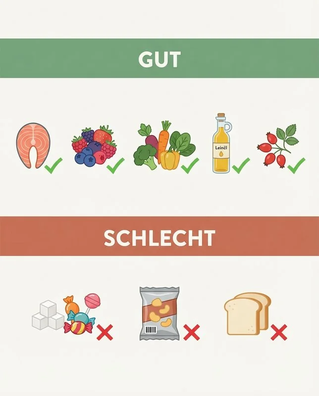 Gute vs. schlechte Lebensmittel