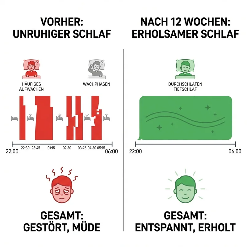 Vorher/Nachher: Schlafqualit&auml;t nach 12 Wochen Menobelan