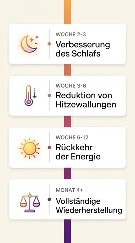 Menobelan Timeline: Ergebnisse &uuml;ber 12 Wochen