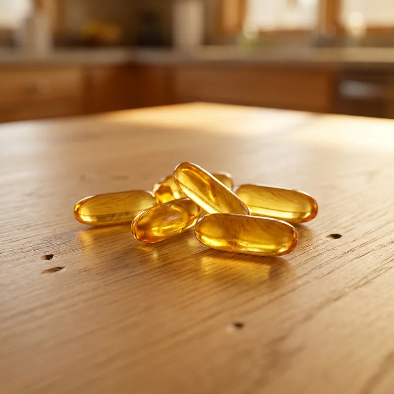 Omega-3-Fettsäuren — goldene Kapseln