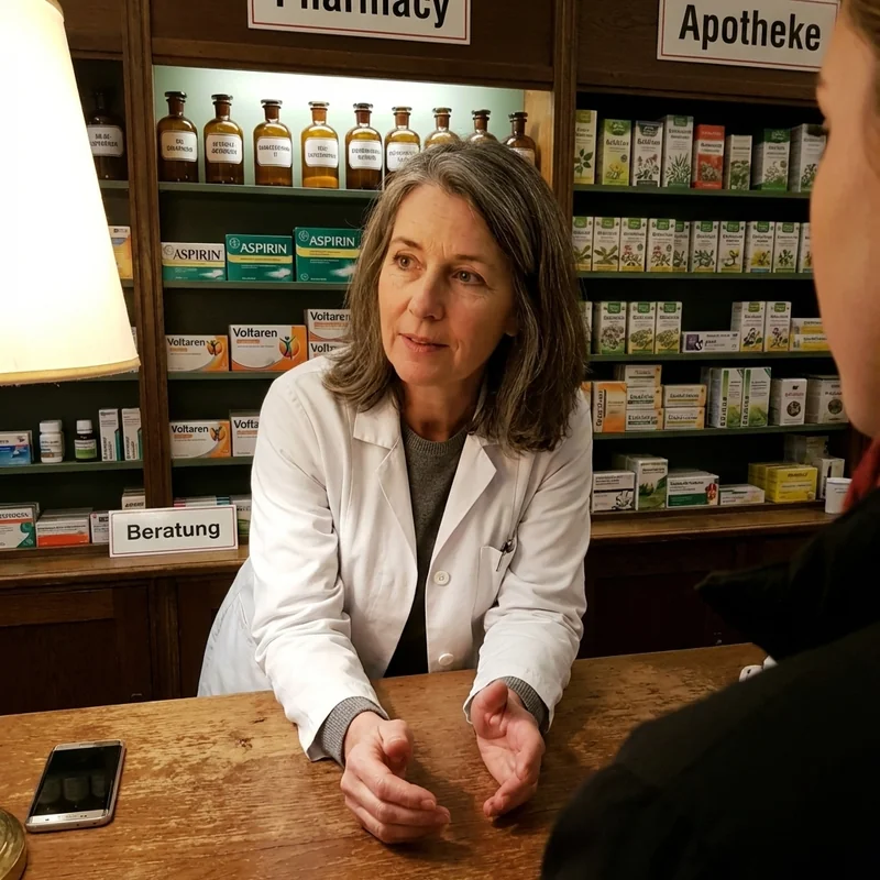 Apothekerin mit GeleXobel Packung